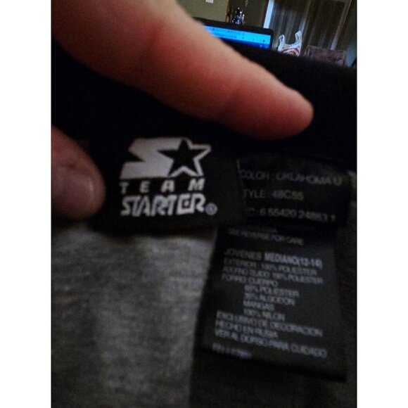 Starter Kids Maroon University Of Oklahoma Pullover Jacket Medium - Picture 6 of 8